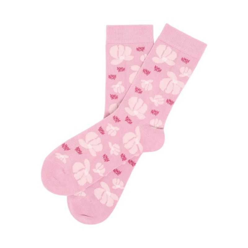 Chaussettes "NELAA" à motif végétaux- Coton bio