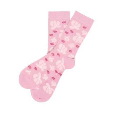 Chaussettes "NELAA" à motif végétaux- Coton bio