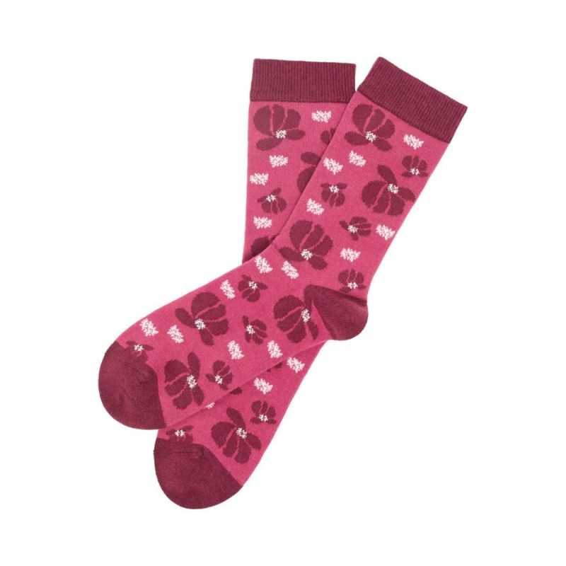 Chaussettes "NELAA" à motif végétaux- Coton bio