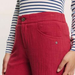 Pantalon "AIDAA" en mousseline - 100% Coton bio