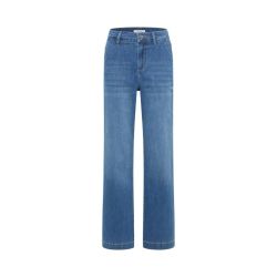 Jeans large "DORAA" en denim stretch - Coton bio