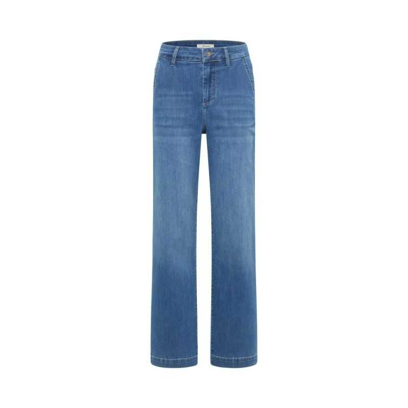 Jeans large "DORAA" en denim stretch - Coton bio