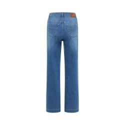 Jeans large "DORAA" en denim stretch - Coton bio