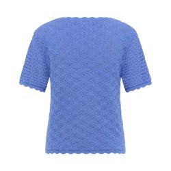 Haut pull en maille ajourée "EMMAA" - 100% Coton bio