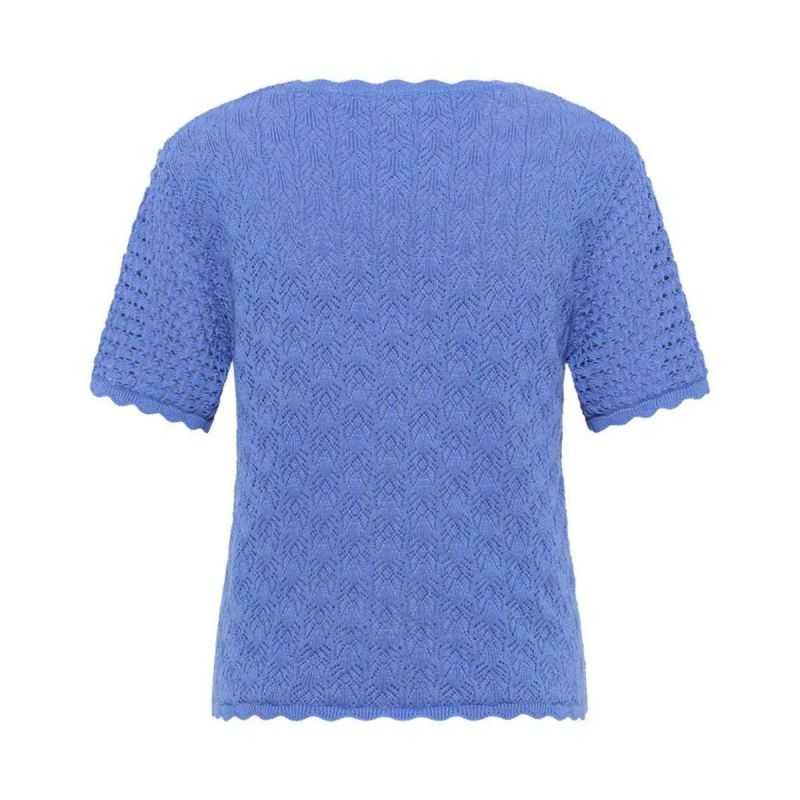 Haut pull en maille ajourée "EMMAA" - 100% Coton bio