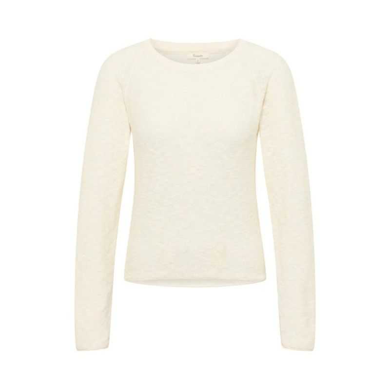 Pull court "IDAA" en maille structurée - 100% Coton bio