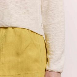 Pull court "IDAA" en maille structurée - 100% Coton bio