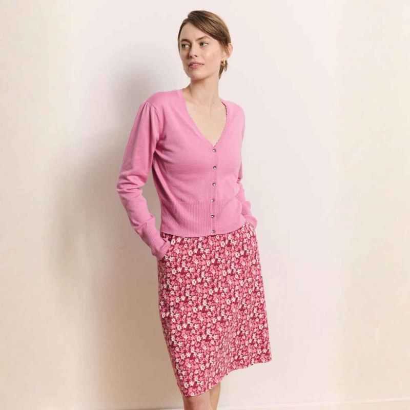 Jupe évasée "JUTAA" imprimé fleuri - Coton bio