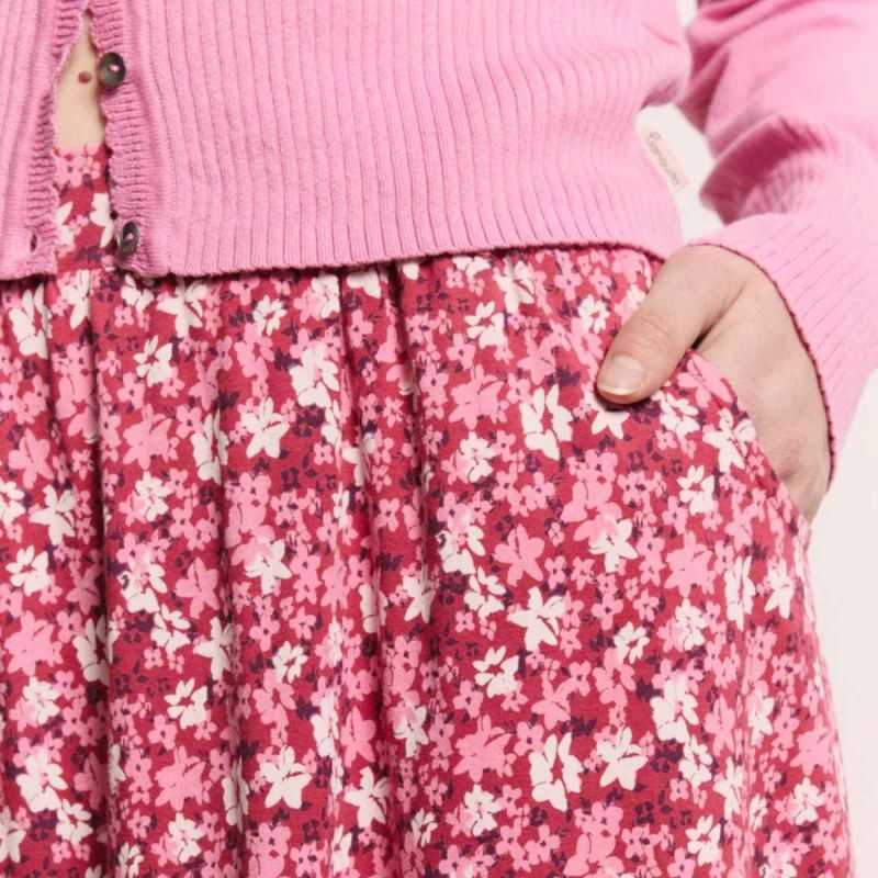 Jupe évasée "JUTAA" imprimé fleuri - Coton bio