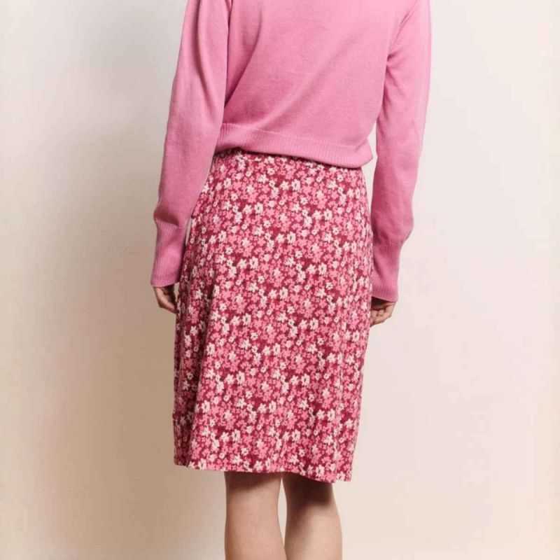 Jupe évasée "JUTAA" imprimé fleuri - Coton bio