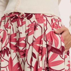 Short fluide "LEAA" imprimé tropical - Viscose EcoVero™