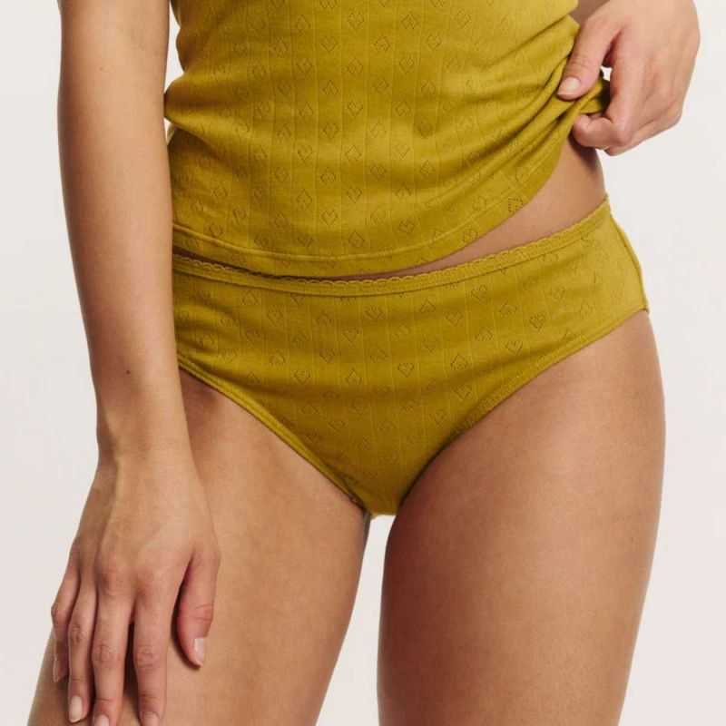 Lot de 2 culottes "PUAA" à cœurs ajourés - 100% Coton bio