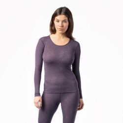 T-shirt manches longues "BIANCA" laine, GOTS