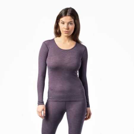 T-shirt manches longues "BIANCA" laine, GOTS