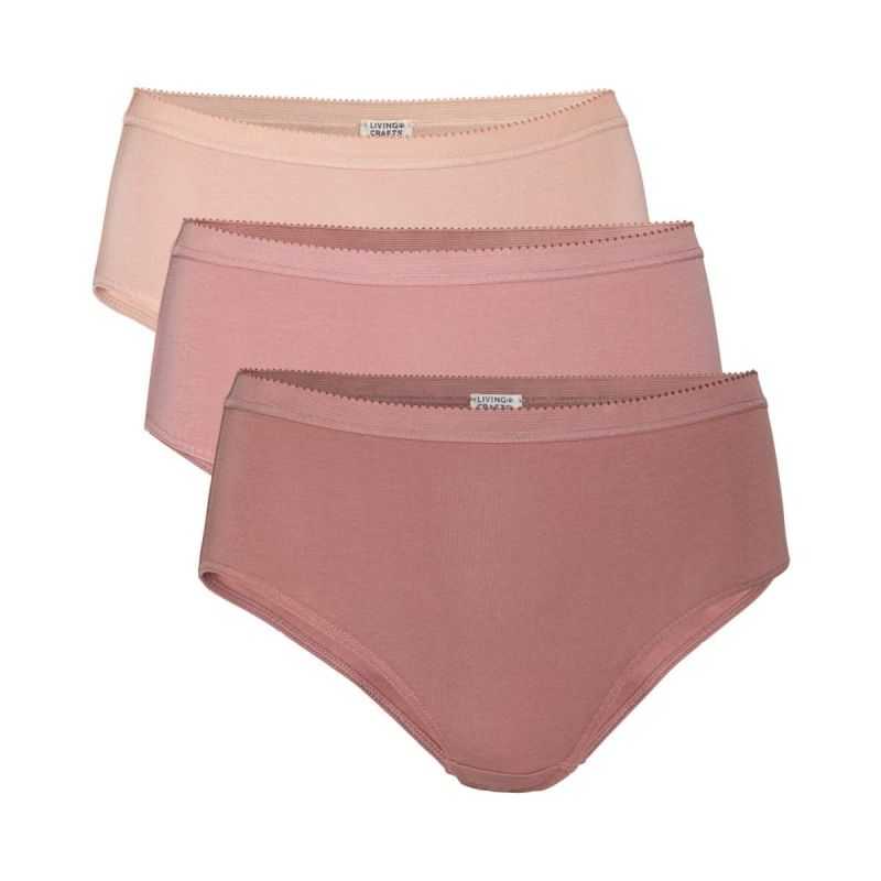 Lot de 3 slips "POLLY" coton bio, GOTS et VEGAN