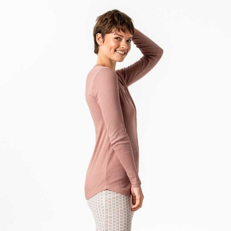 Haut de pyjama "SALISA" 100 % coton bio, vert, GOTS et VEGAN