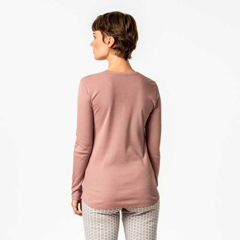 Haut de pyjama "SALISA" 100 % coton bio, vert, GOTS et VEGAN