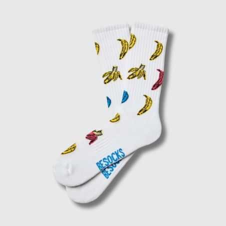 Chaussettes "Banana" blanches - Coton bio