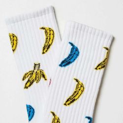 Chaussettes "Banana" blanches - Coton bio