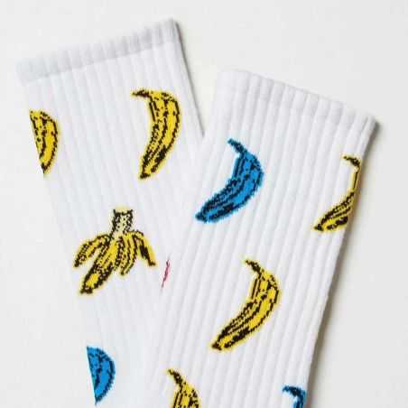 Chaussettes "Banana" blanches - Coton bio