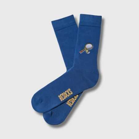 Chaussettes "TENNIS" motif brodé - Coton bio