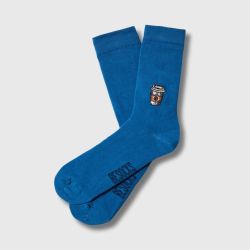 Chaussettes "CAFÉ" motif brodé - Coton bio