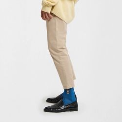 Chaussettes "CAFÉ" motif brodé - Coton bio