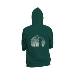 Sweat zippé "VÉLO" à capuche, 100% coton bio