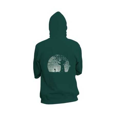 Sweat zippé "VÉLO" à capuche, 100% coton bio