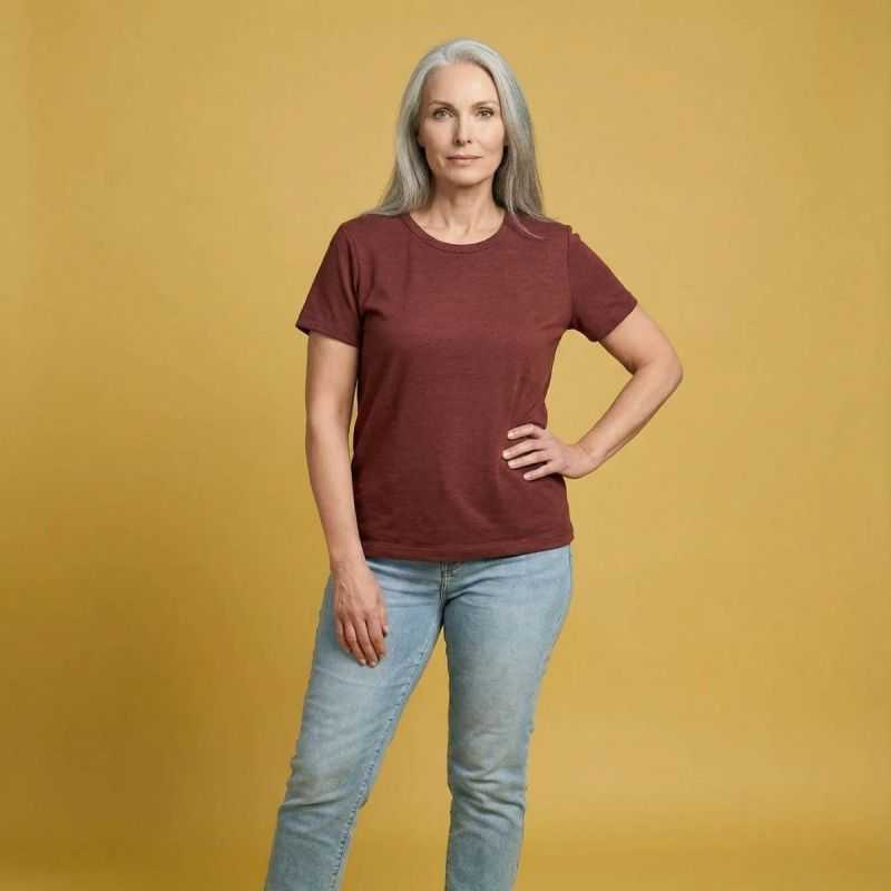 T-shirt "ALINA" 100% lin, col rond