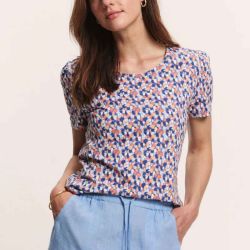 T-shirt en coton bio Laraa, imprimé graphique - Coton bio
