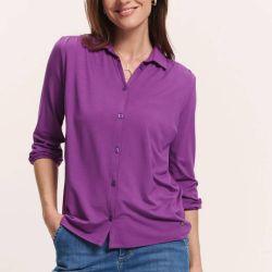 Blouse boutonnée "KAATY" en jersey - EcoVero™