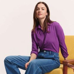 Blouse boutonnée "KAATY" en jersey - EcoVero™ Blouse boutonnée "KAATY" en jersey - EcoVero™