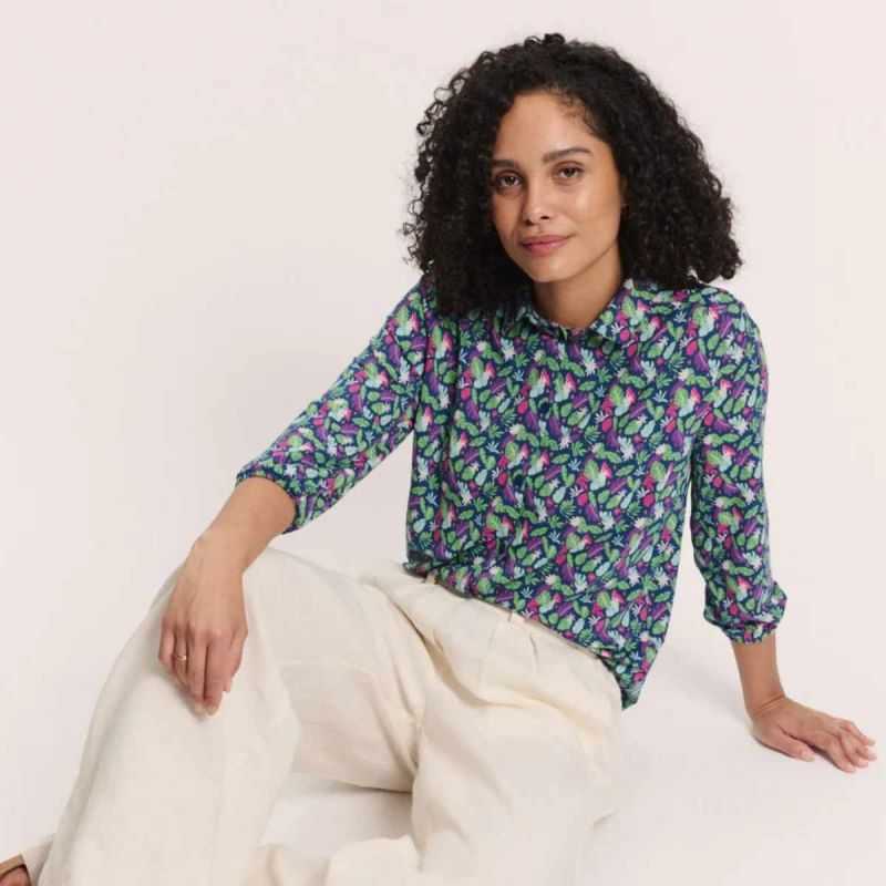 Blouse boutonnée "KAATY" en jersey - EcoVero™