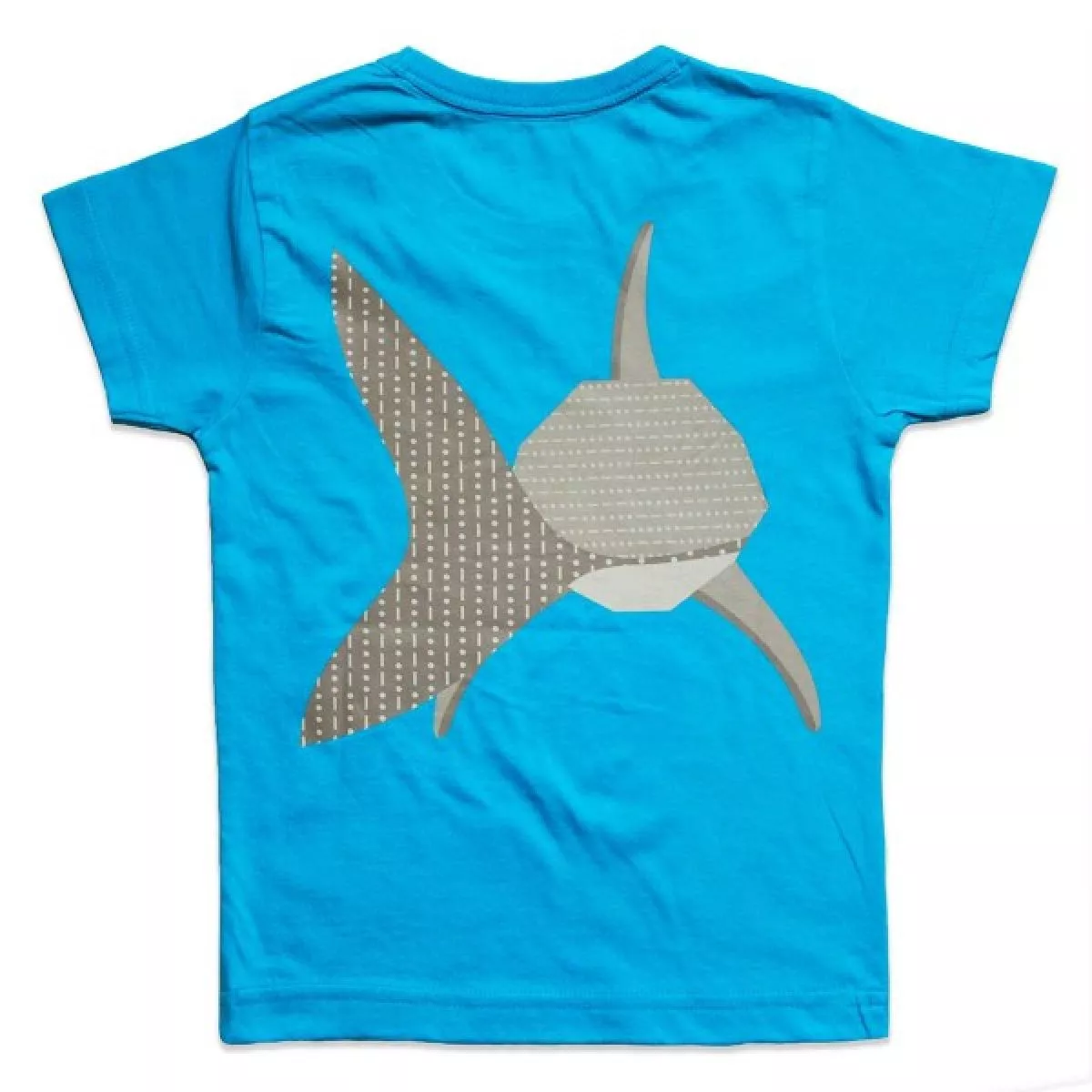 T-shirt coton bio bleu Requin