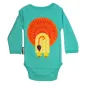 Body et bavoir coton bio bleu Lion