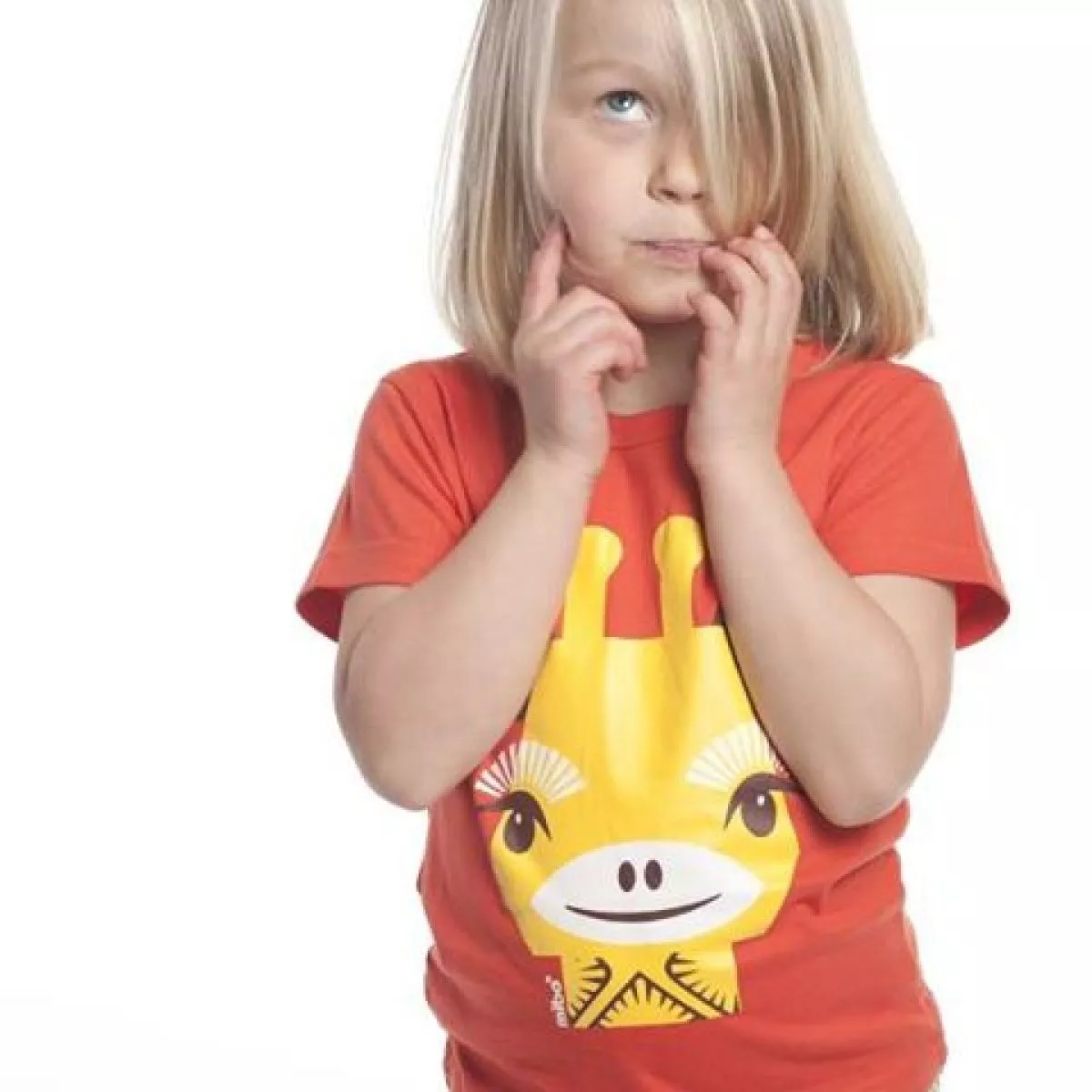 T-shirt coton bio rouge Girafe