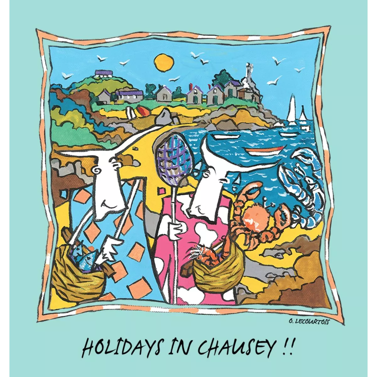 Tee-shirt bio bleu clair Holidays in Chausey
