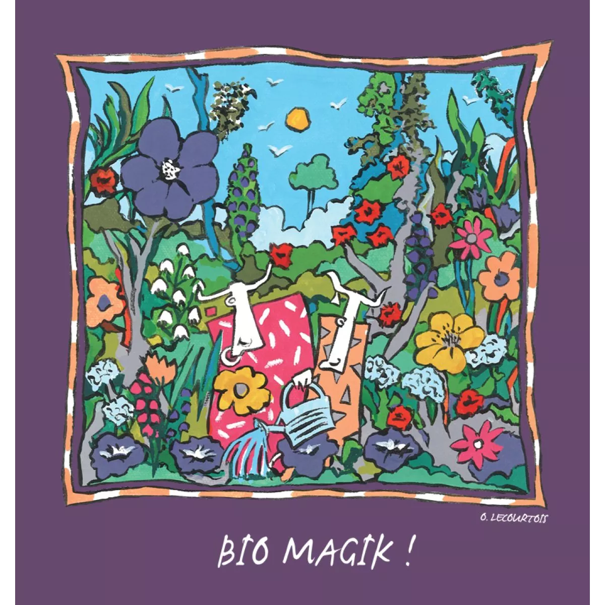 Tee-shirt femme coton bio prune Bio Magik