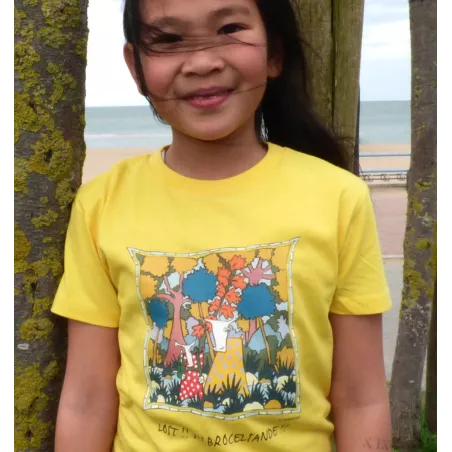 Tee-shirt bio jaune Lost in Brocéliande