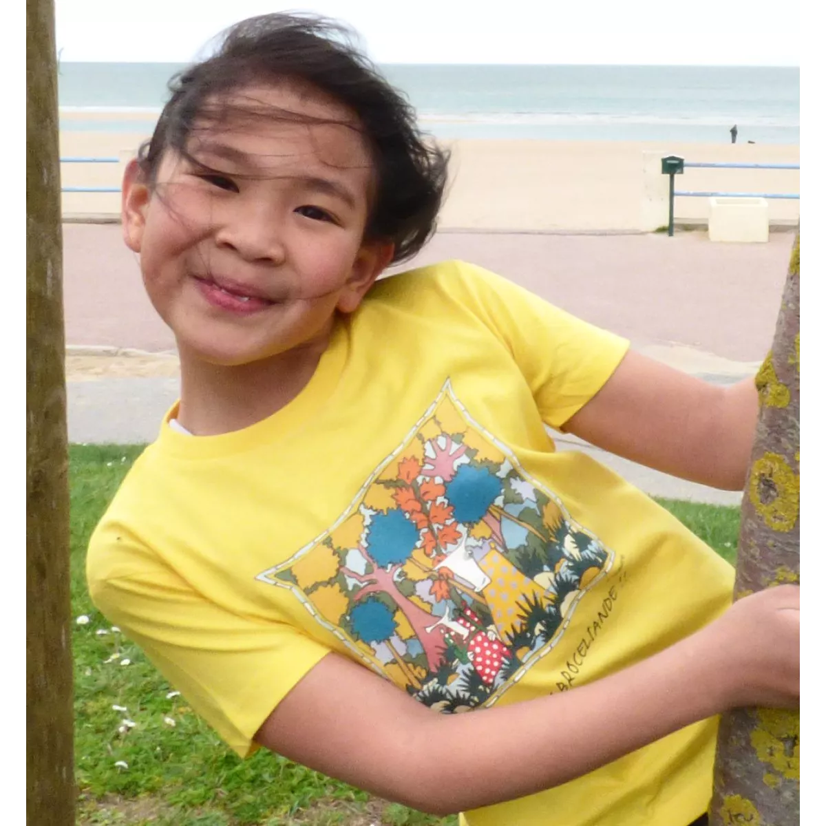 Tee-shirt bio jaune Lost in Brocéliande