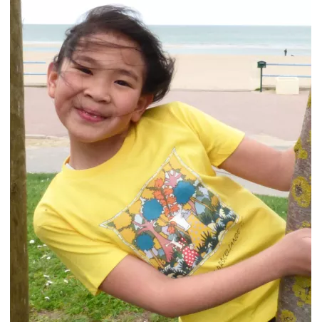Tee-shirt bio jaune Lost in Brocéliande