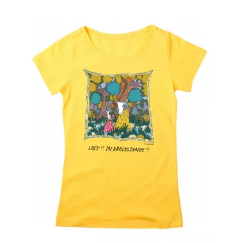 Tee-shirt femme jaune Lost in Brocéliande 