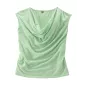 Top drapé Vert pistache coton bio chanvre Sissy Top drapé Vert pistache coton bio chanvre Sissy