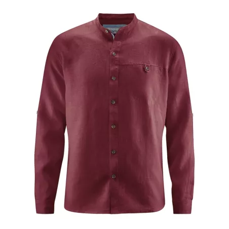 Chemise col mao chanvre homme Noam