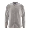 Chemise col mao chanvre homme gris clair