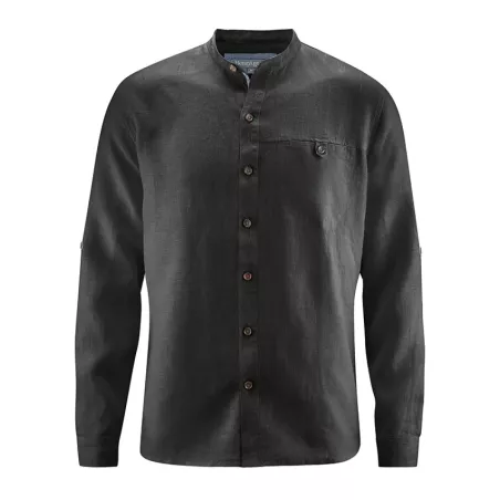 Chemise col mao chanvre homme Noam