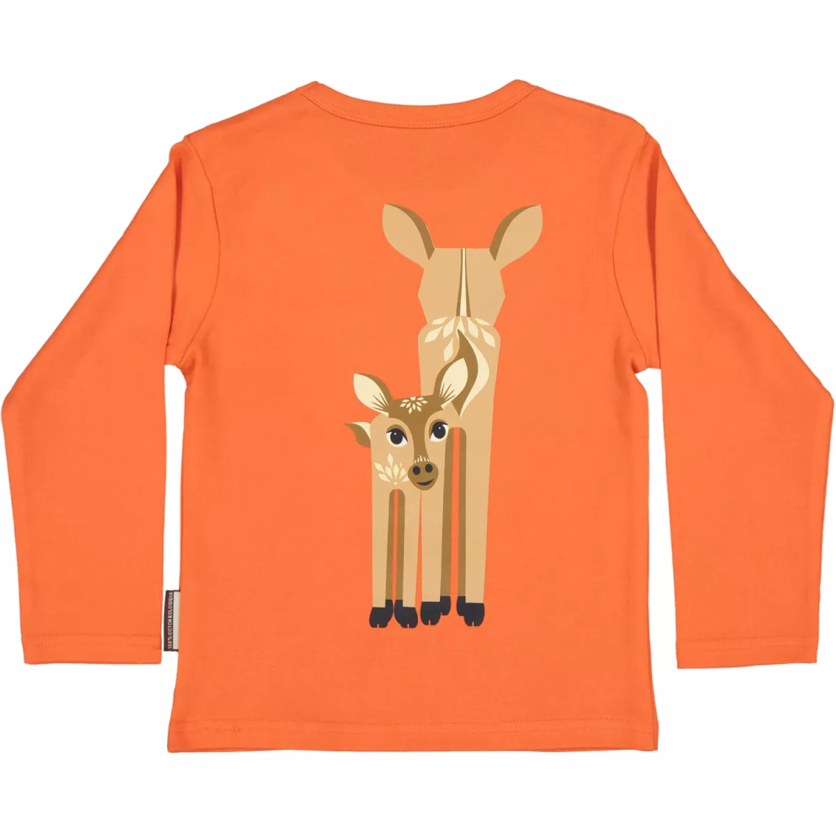 T-shirt rouge bio biche manches longues