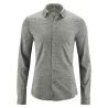 Chemise manches longues jersey coton bio chanvre mélange gris noir