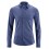 Chemise bleues manches longues pour homme jersey coton bio chanvre bleu